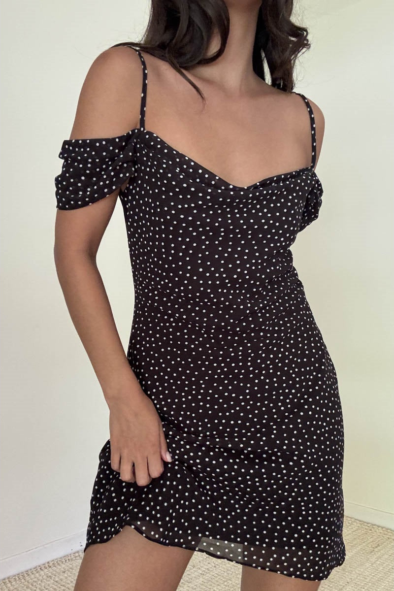  COLD SHOULDER MINI DRESS