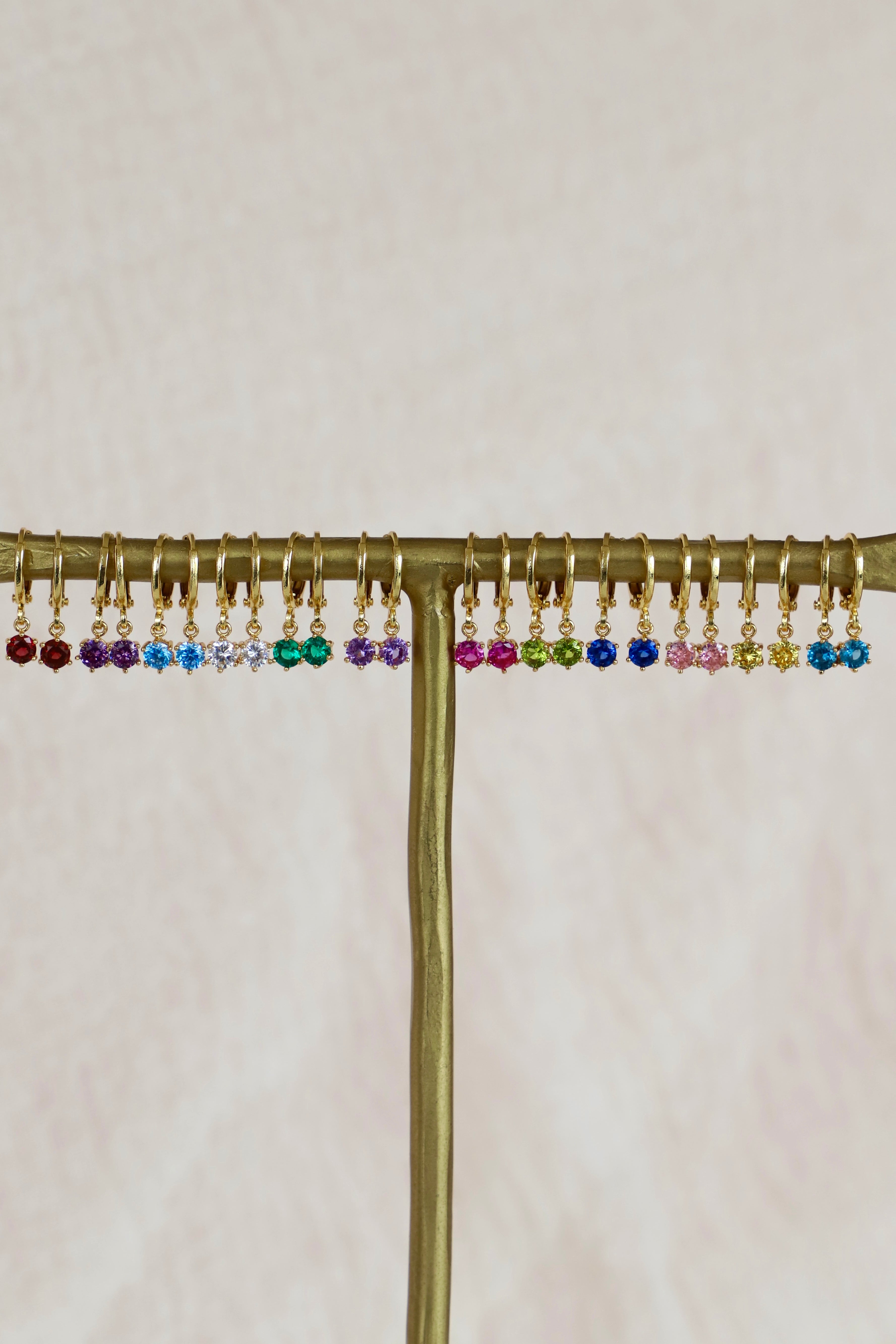  ROUND BIRTHSTONE HUGGIES