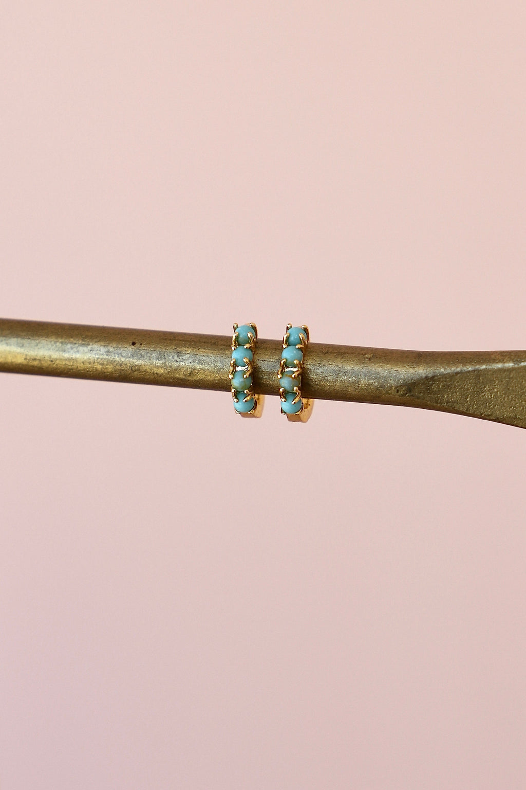  MINI TURQUOISE HOOPS