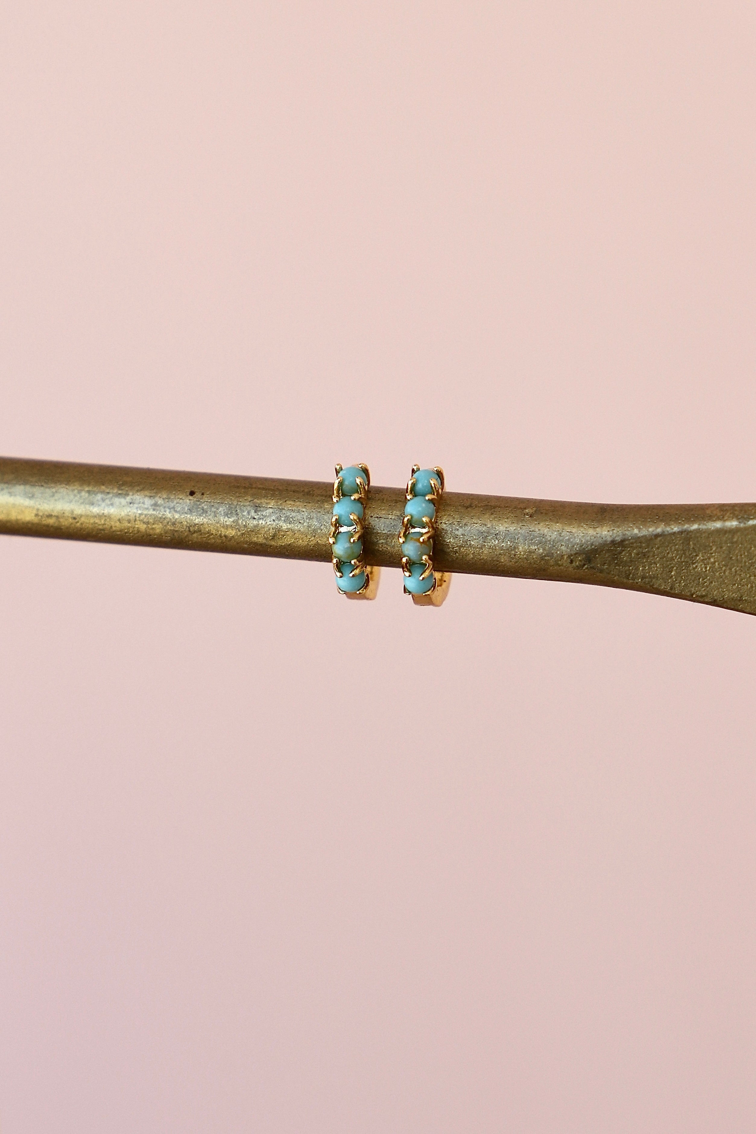  MINI TURQUOISE HOOPS