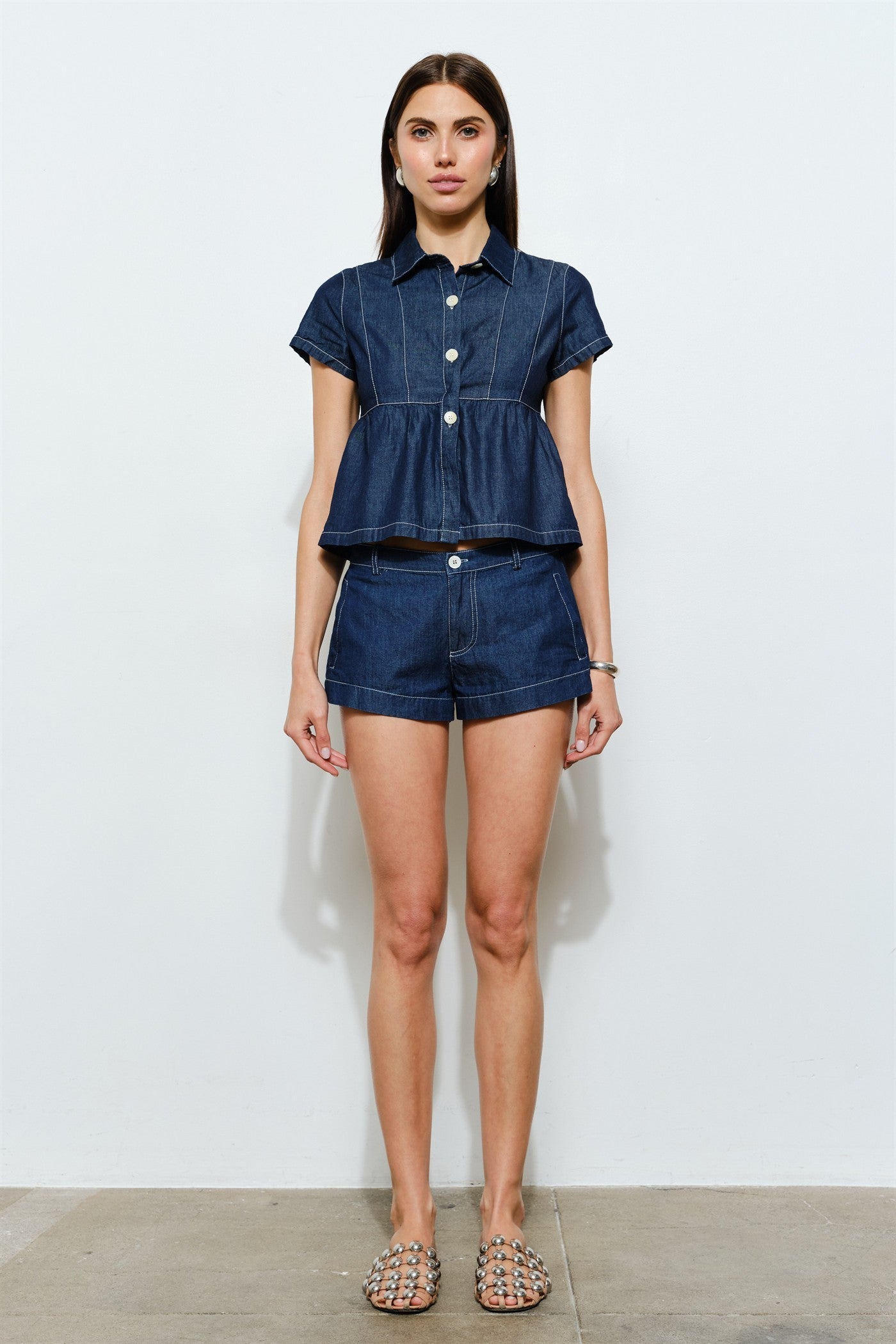  HARPER CHAMBRAY SHORTS