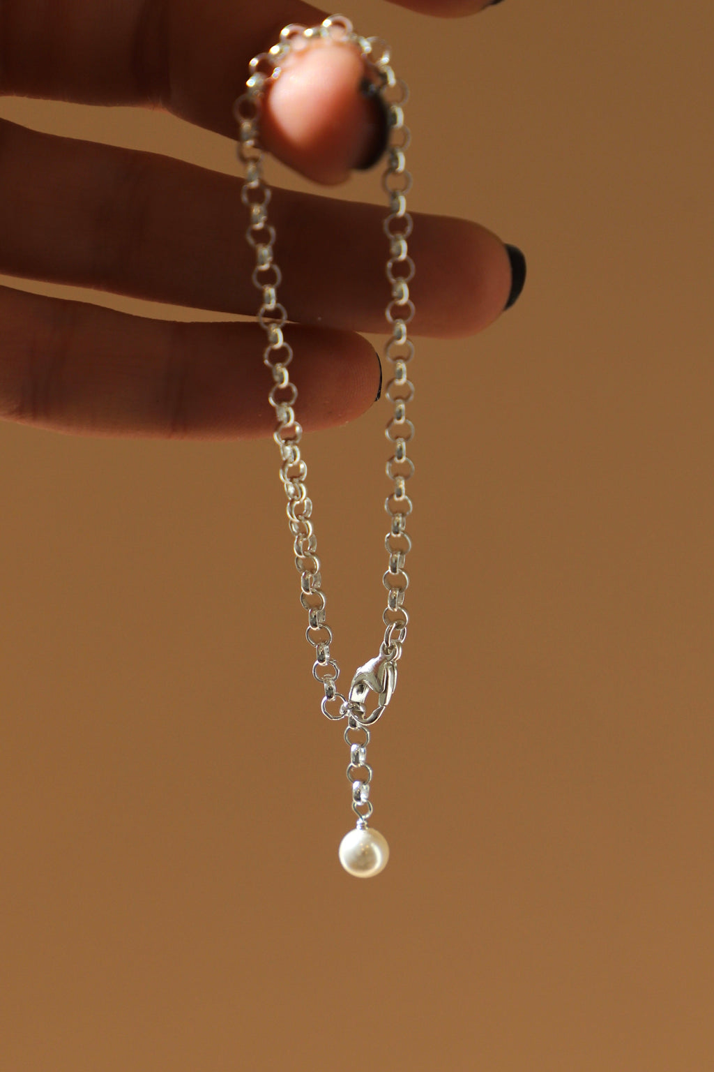  SILVER ROLO CHAIN BRACELET