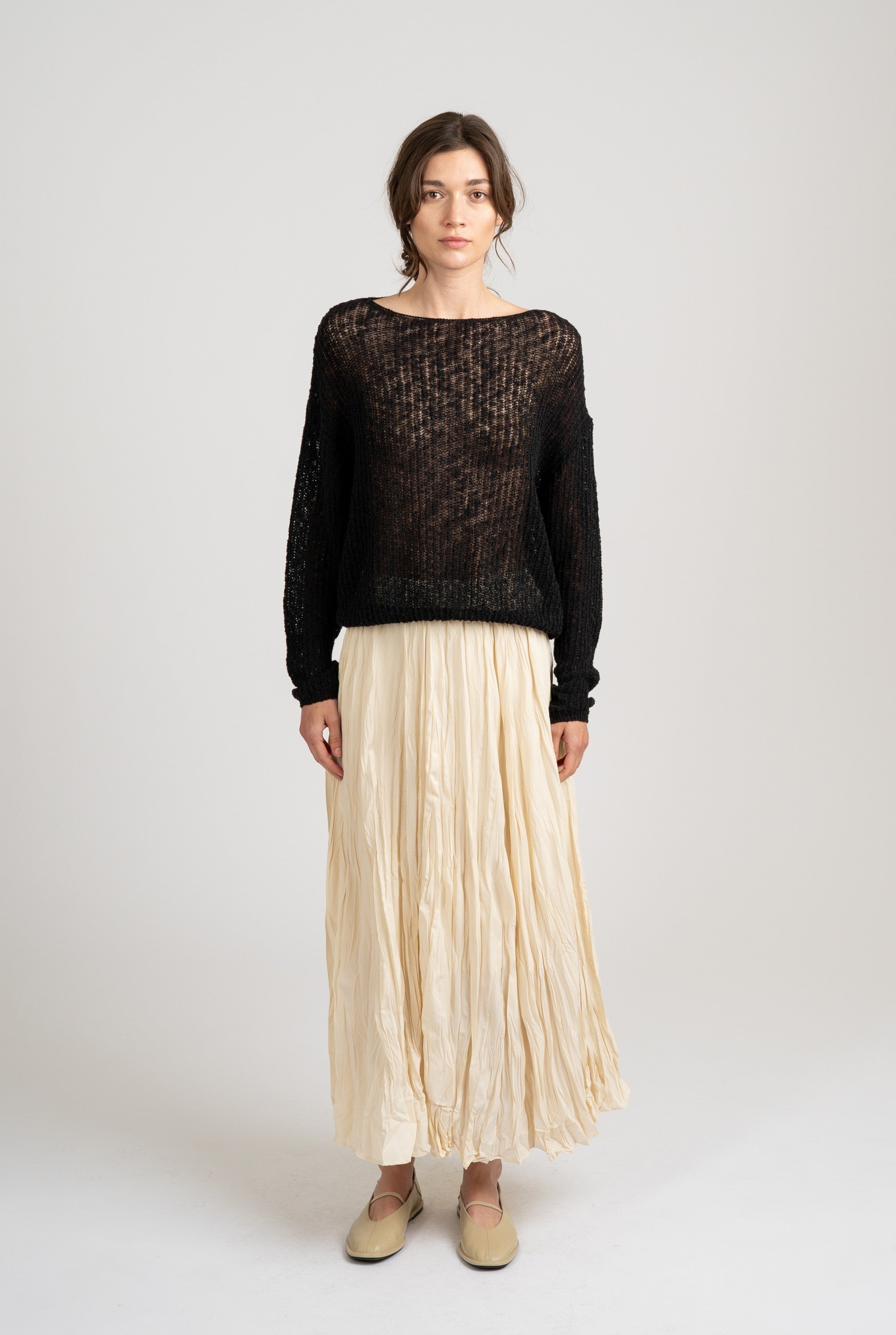  CRINKLED MAXI SKIRT