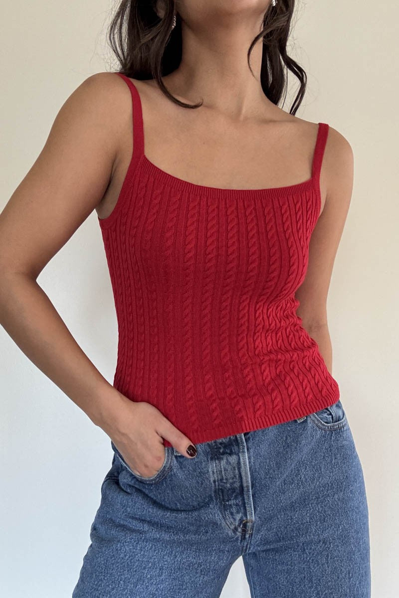  CABLE KNIT TANK
