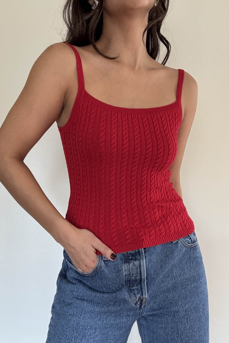  CABLE KNIT TANK