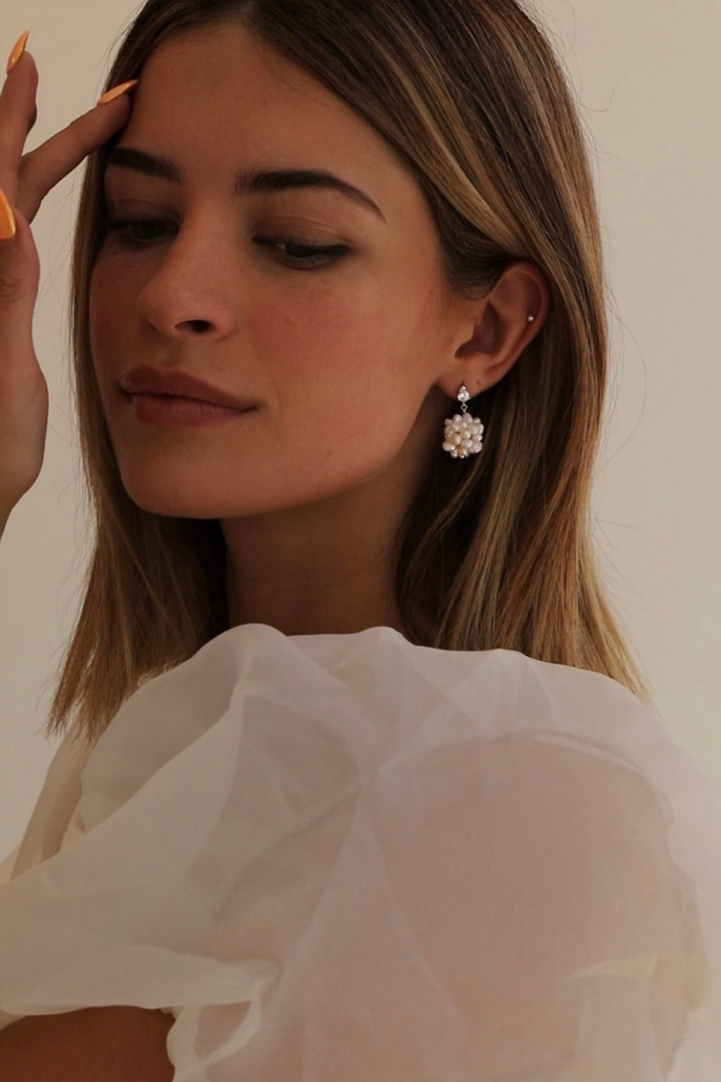  ELLE PEARL CLUSTER EARRINGS