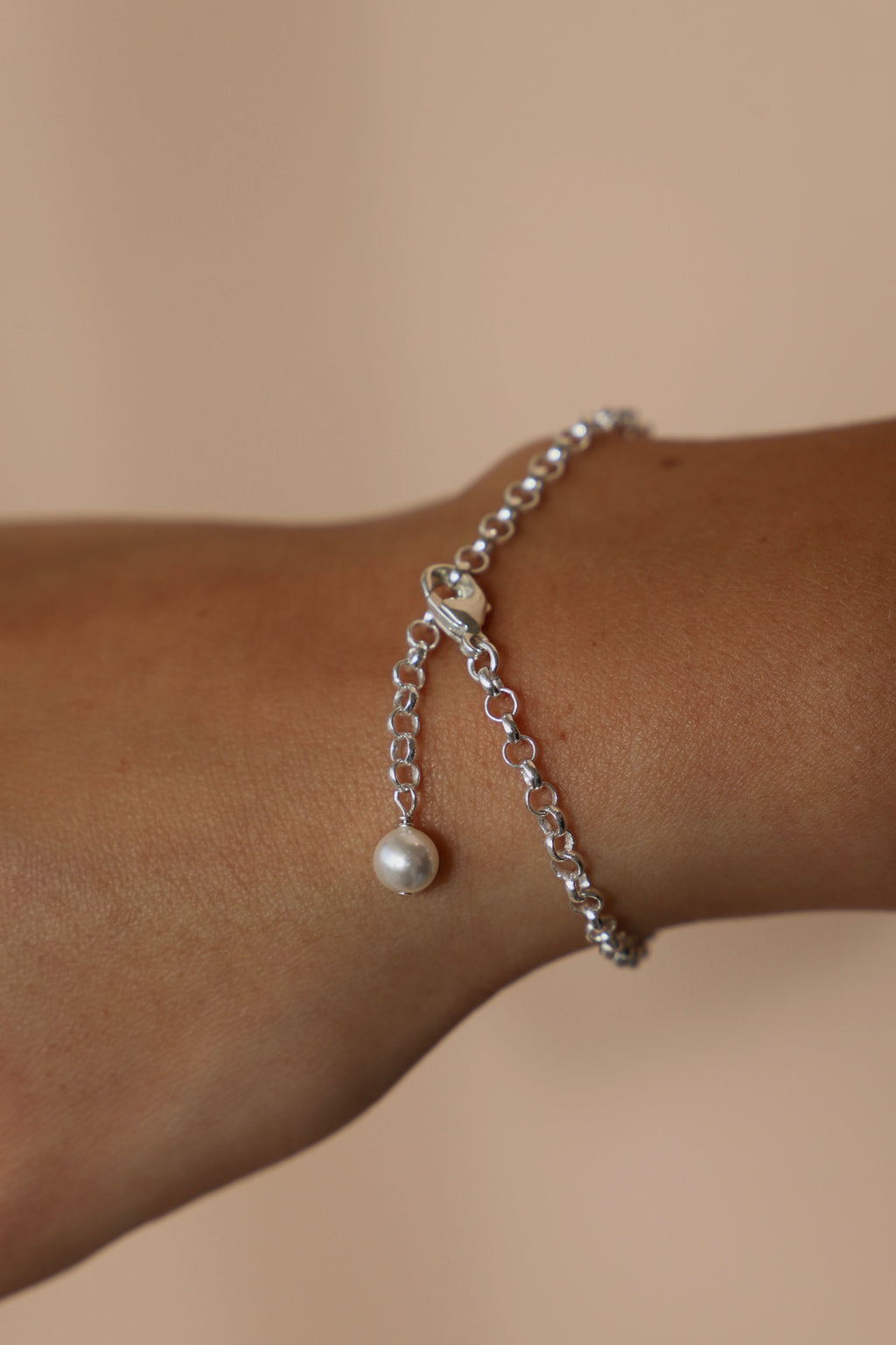  SILVER ROLO CHAIN BRACELET