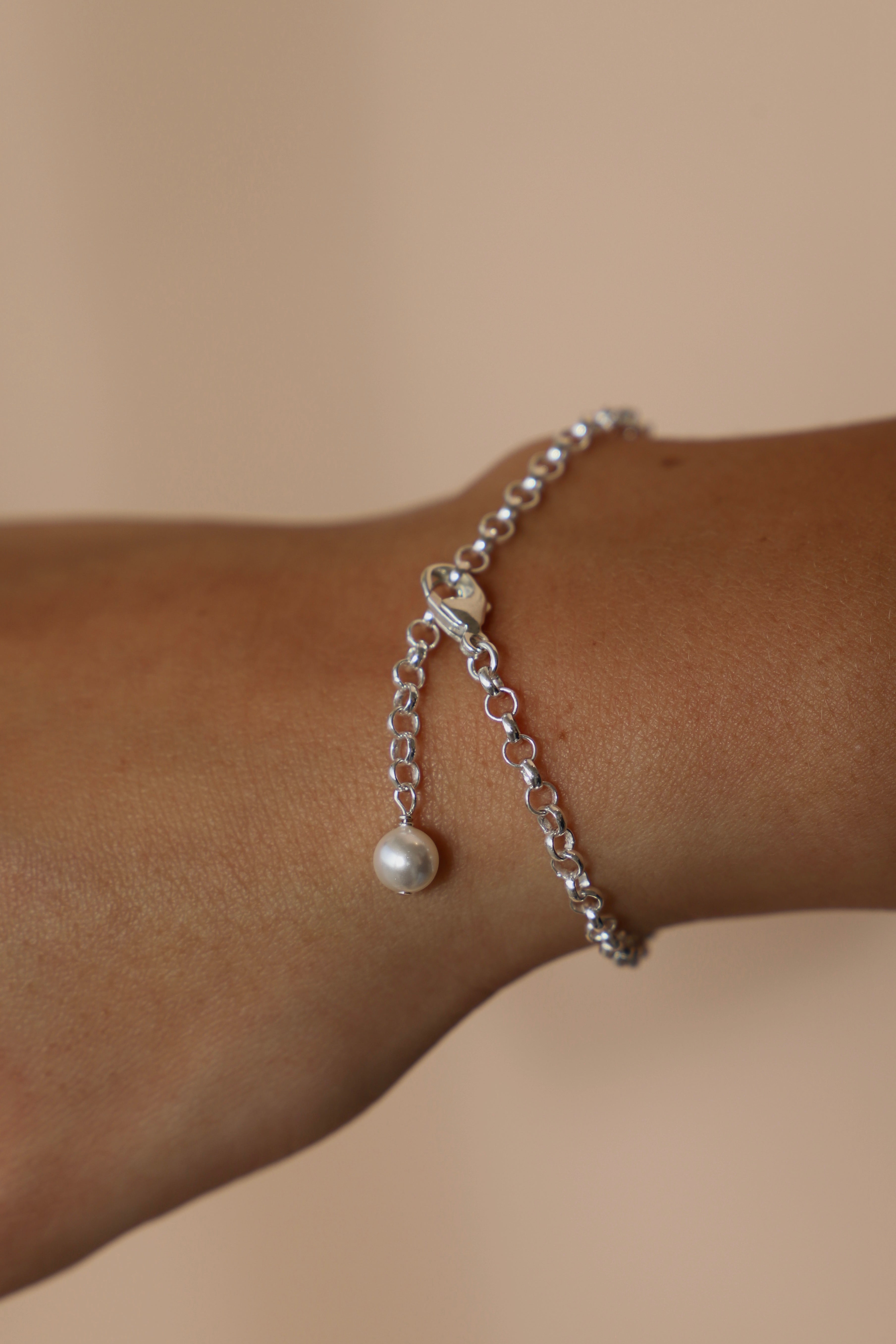  SILVER ROLO CHAIN BRACELET