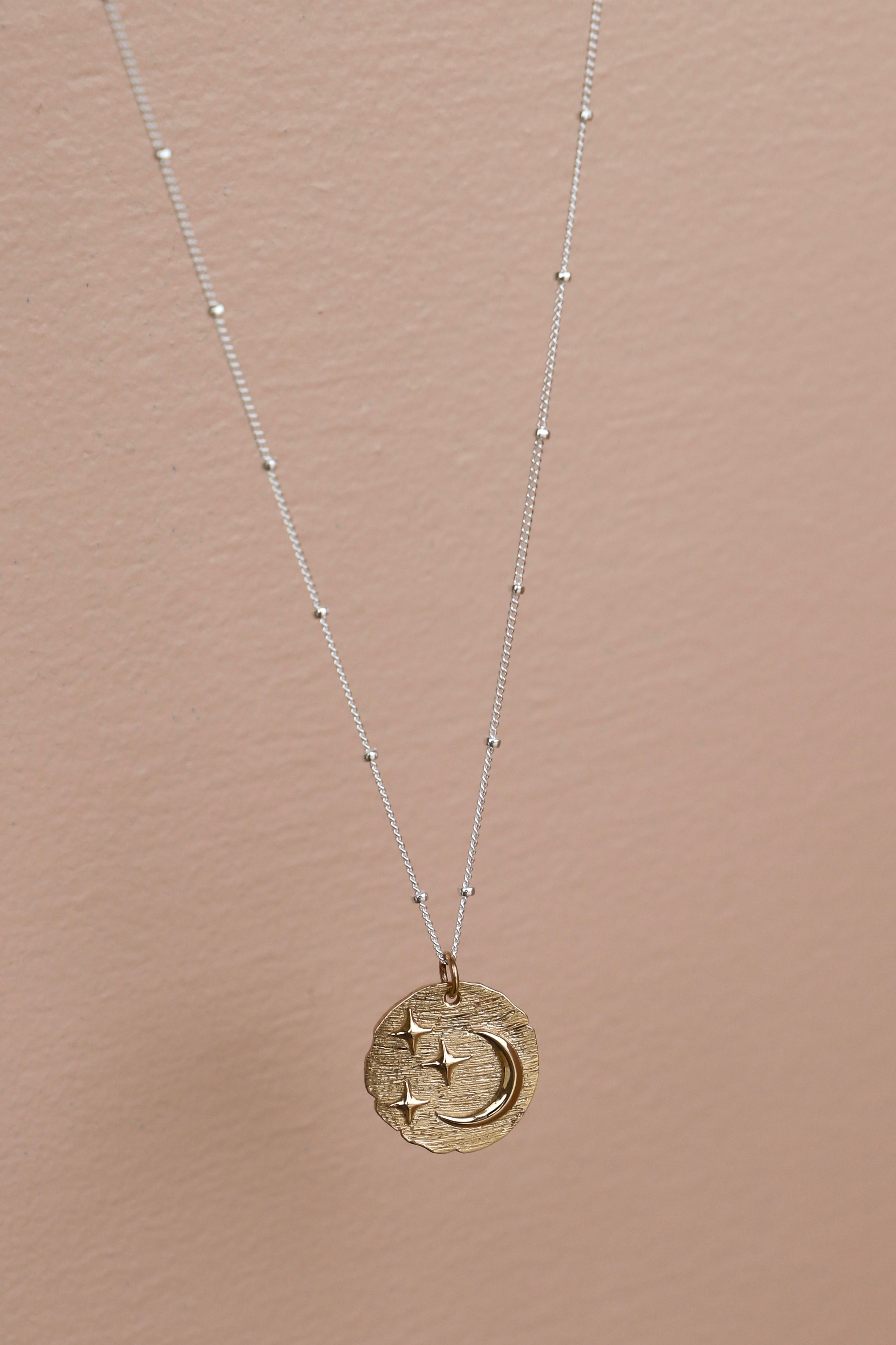  TWO TONE CELESTIAL NECKLACE