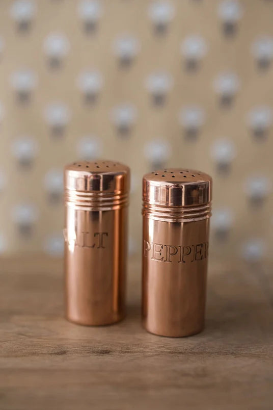  COPPER SALT AND PEPPER SHAKERS
