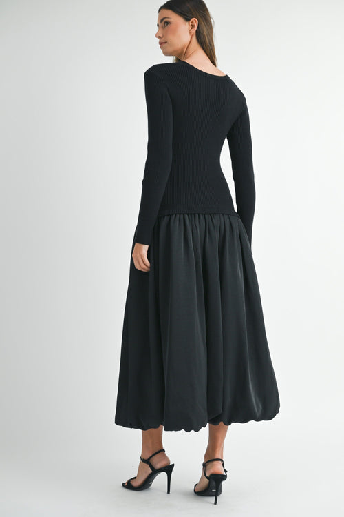  ANI BALLOON SWEATER DRESS