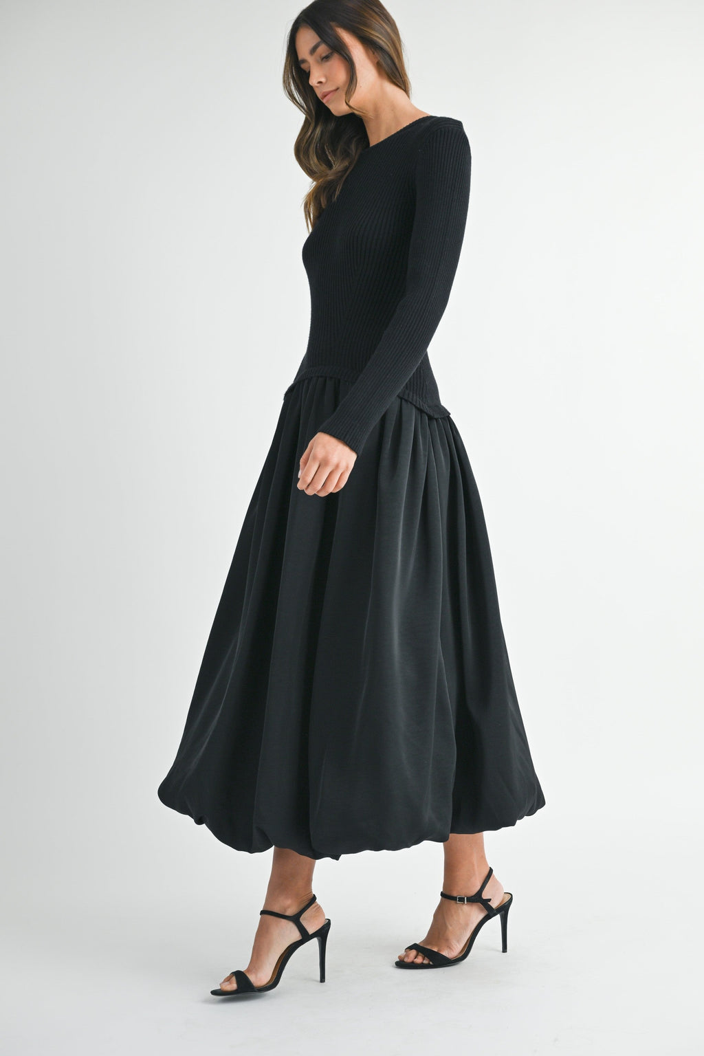  ANI BALLOON SWEATER DRESS