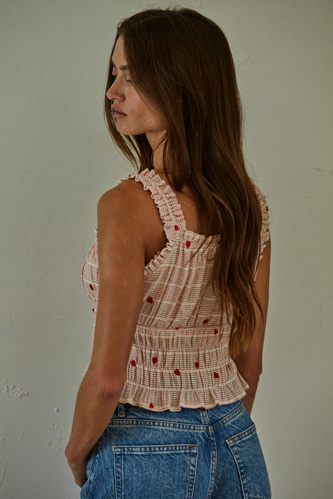  Hearts Flutter Crop Top
