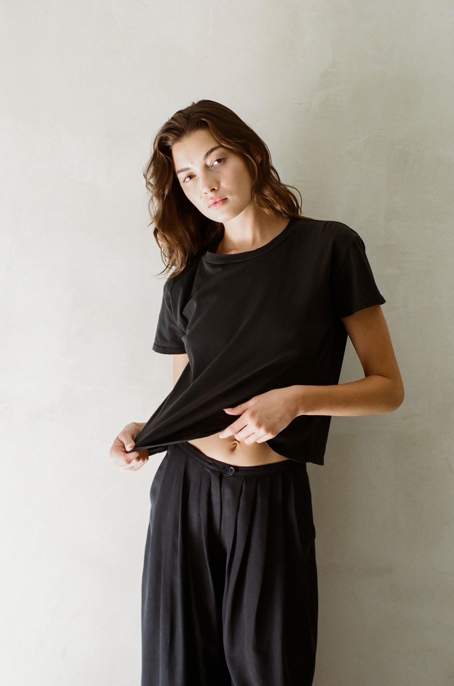  CECILIA TEE-WASHED BLACK