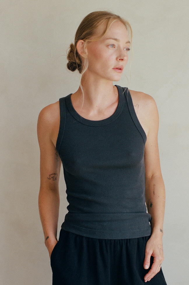  JULIANNA TANK- WASHED BLACK