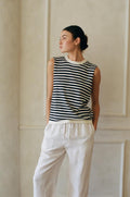  TEAGAN STRIPED SLEEVELESS TOP