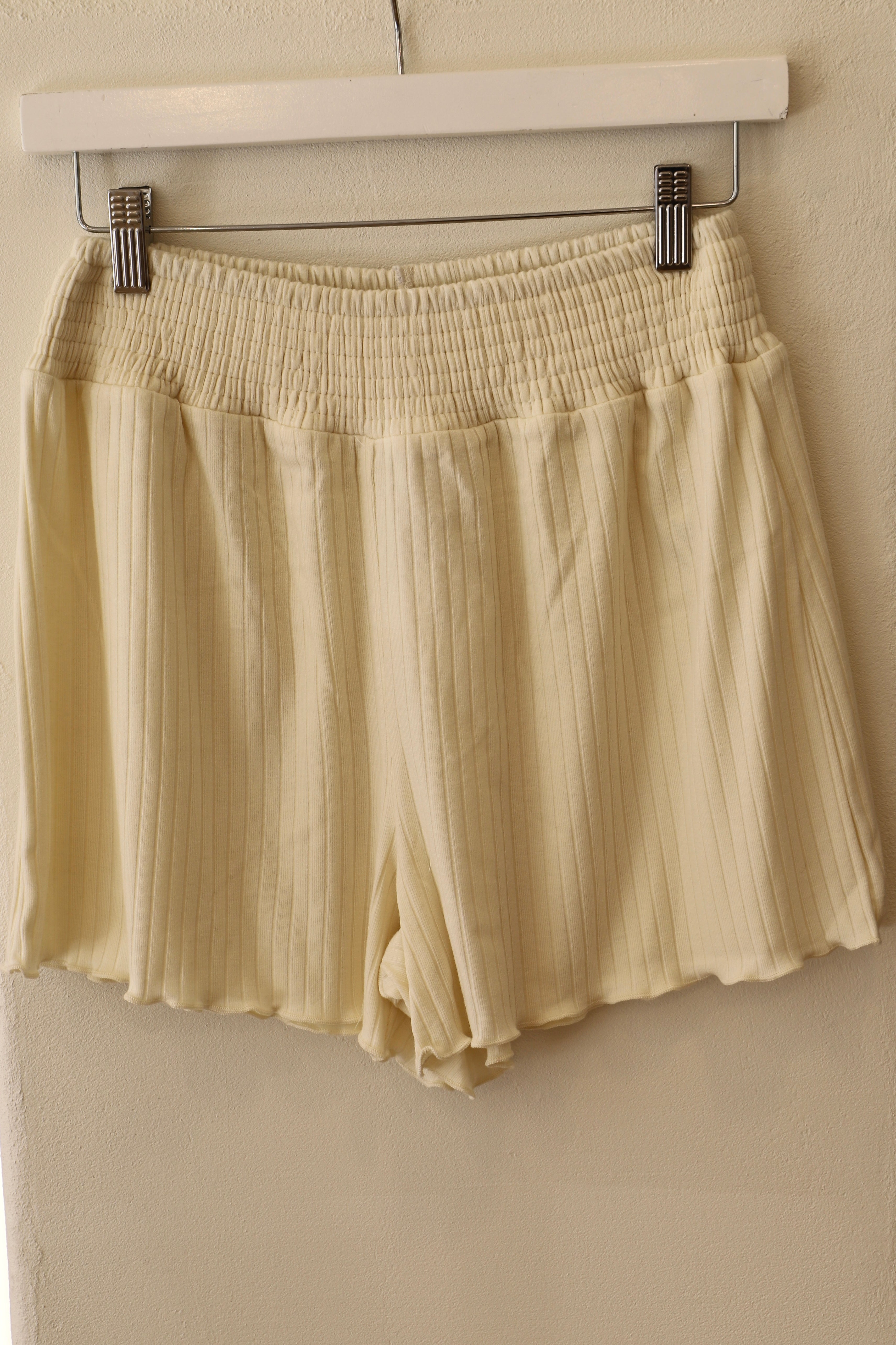  RIBBED RELAXED SHORTS