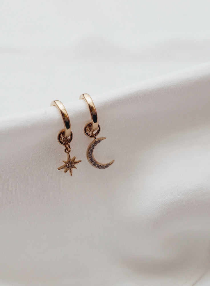  CELESTIAL STAR AND MOON HOOPS