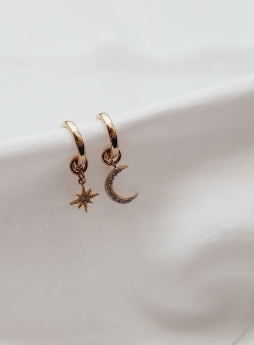  CELESTIAL STAR AND MOON HOOPS