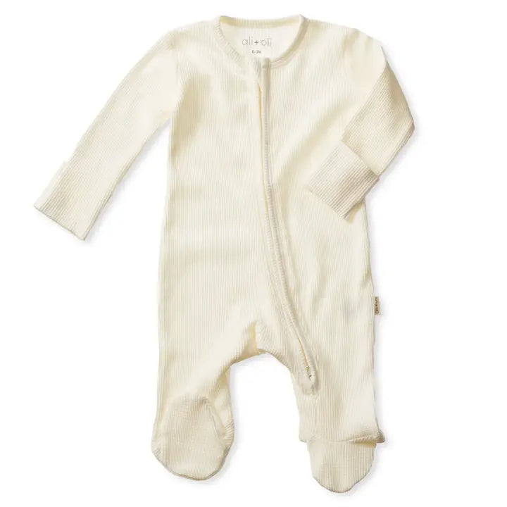  WAFFLE KNIT COTTON FOOTIE