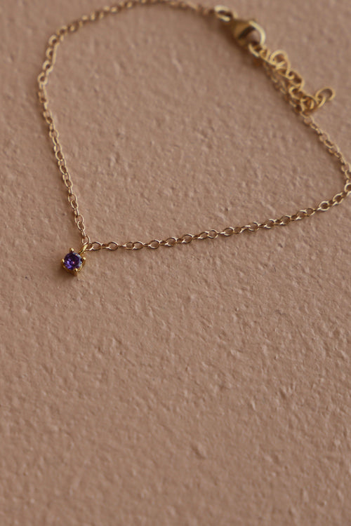  AMETHYST CHARM BRACELET