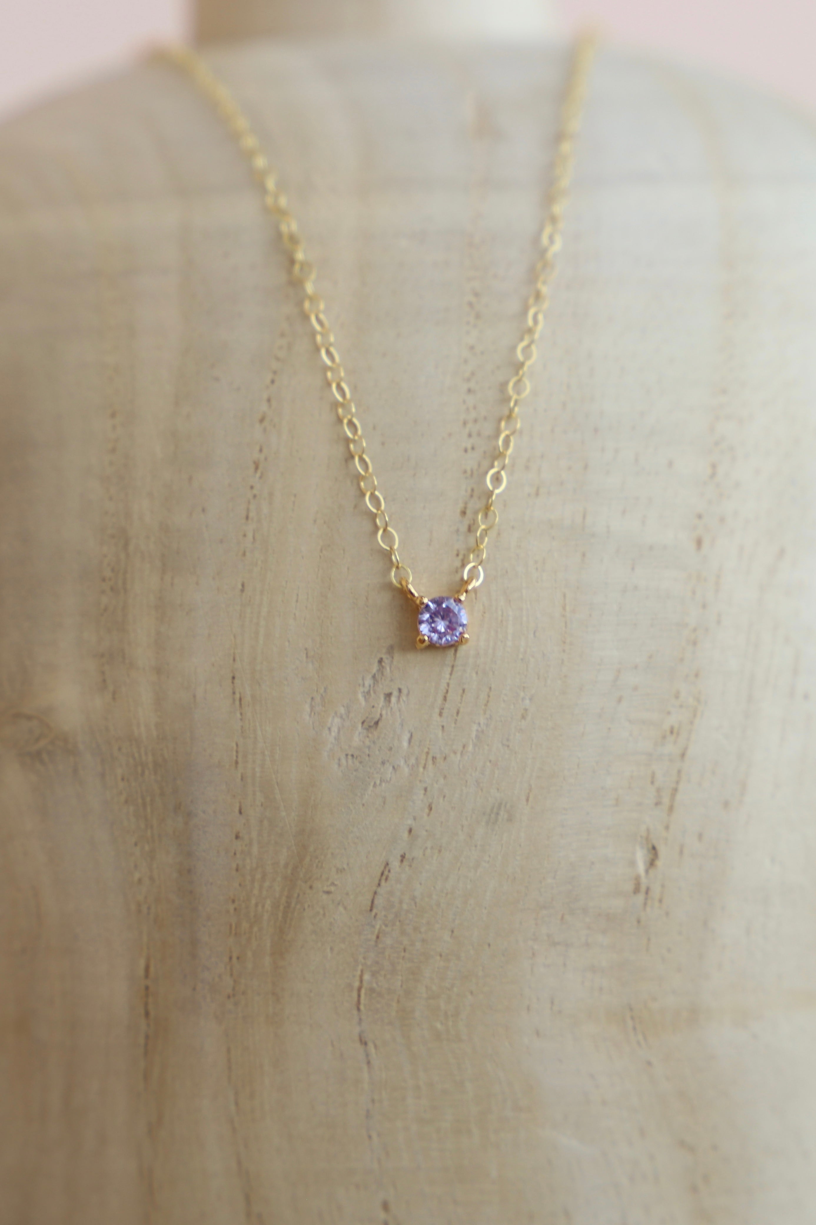  DAINTY AMETHYST NECKLACE