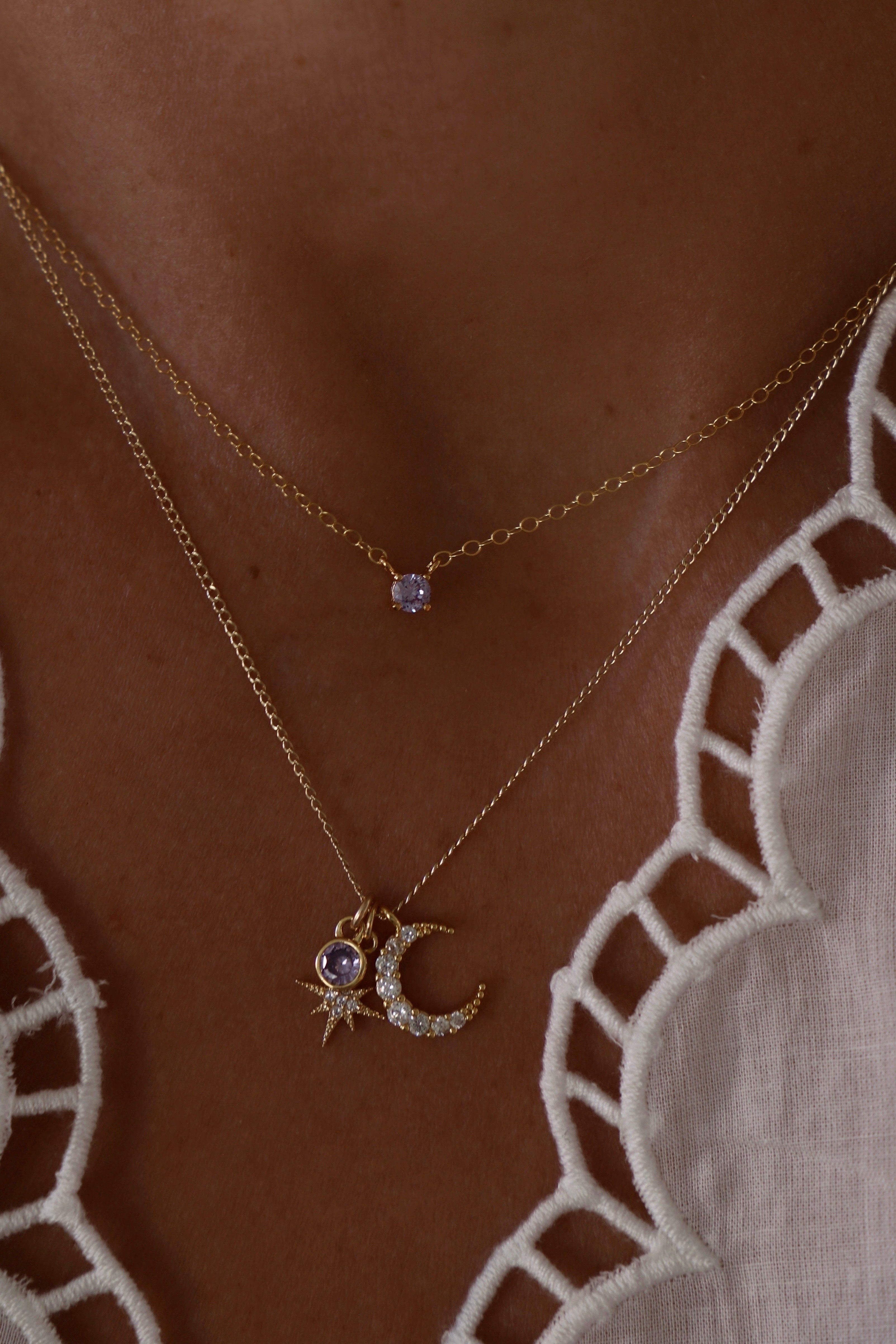  DAINTY AMETHYST NECKLACE