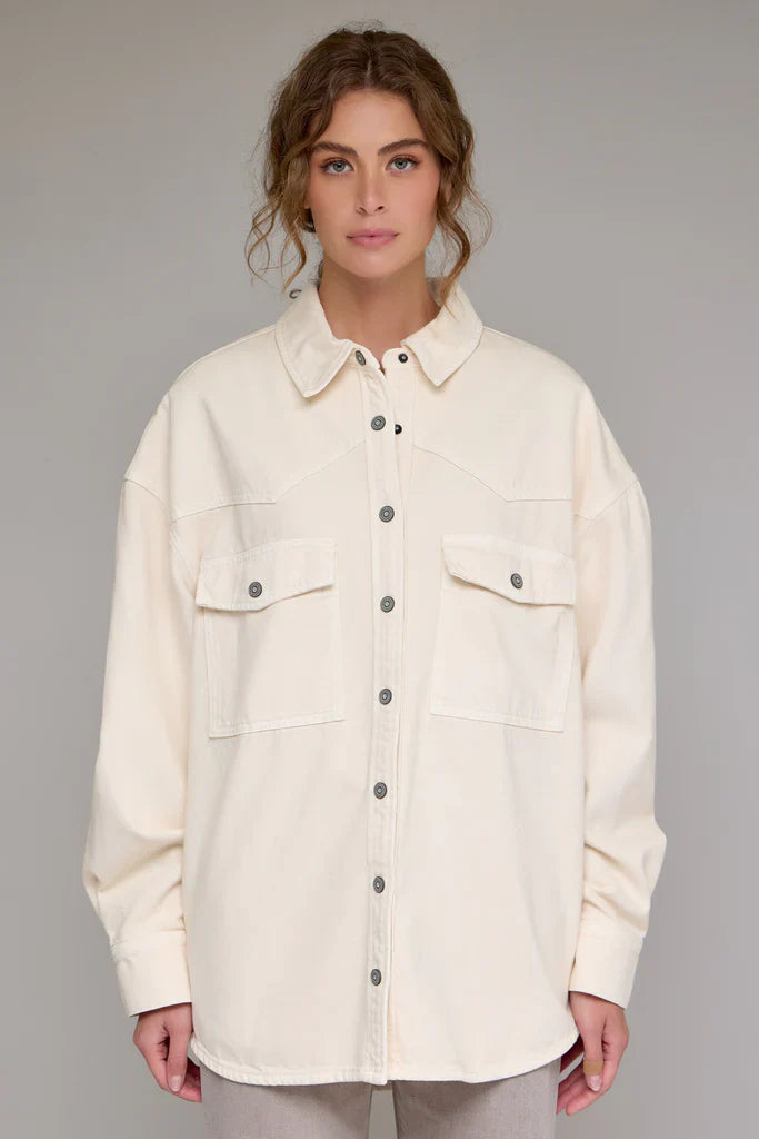  ABBEY OVERSIZED DENIM SHIRT