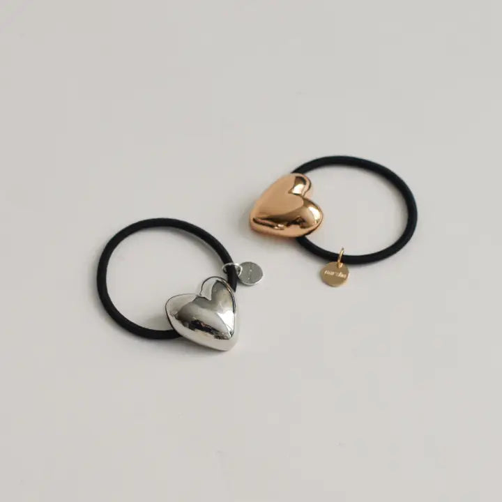  METAL HEART CUFF HAIRTIE