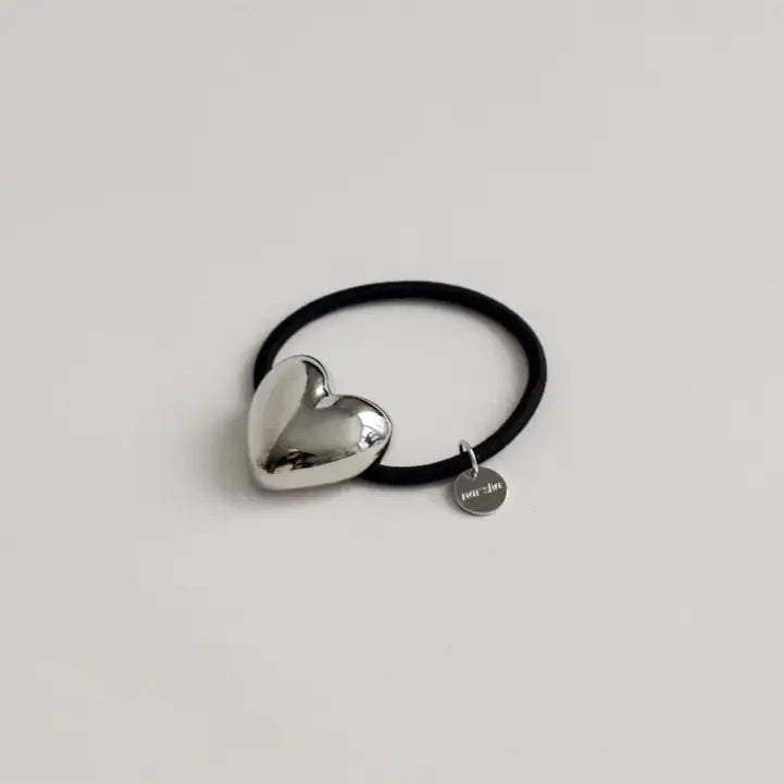  METAL HEART CUFF HAIRTIE