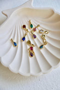  TEARDROP BEZEL BIRTHSTONE CHARM