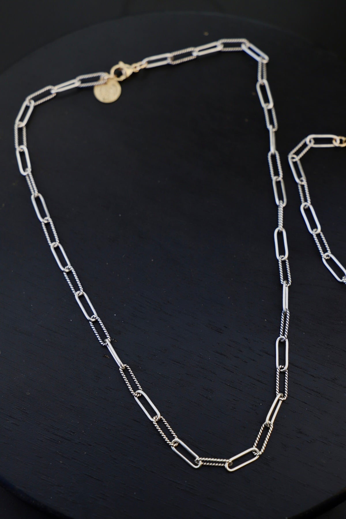  CECILIA PAPERCLIP CHAIN - ANTIQUE SILVER