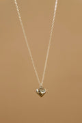  CLARA PUFF HEART NECKLACE - SILVER