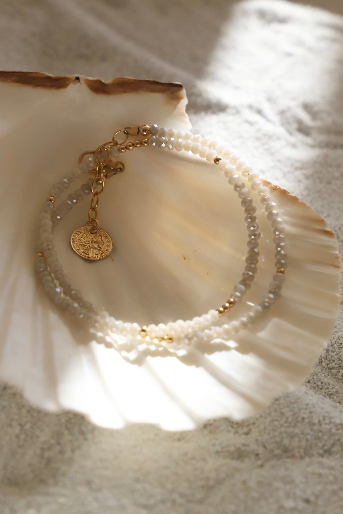  ALABASTER PETITE CRYSTAL DOUBLE WRAP BRACELET