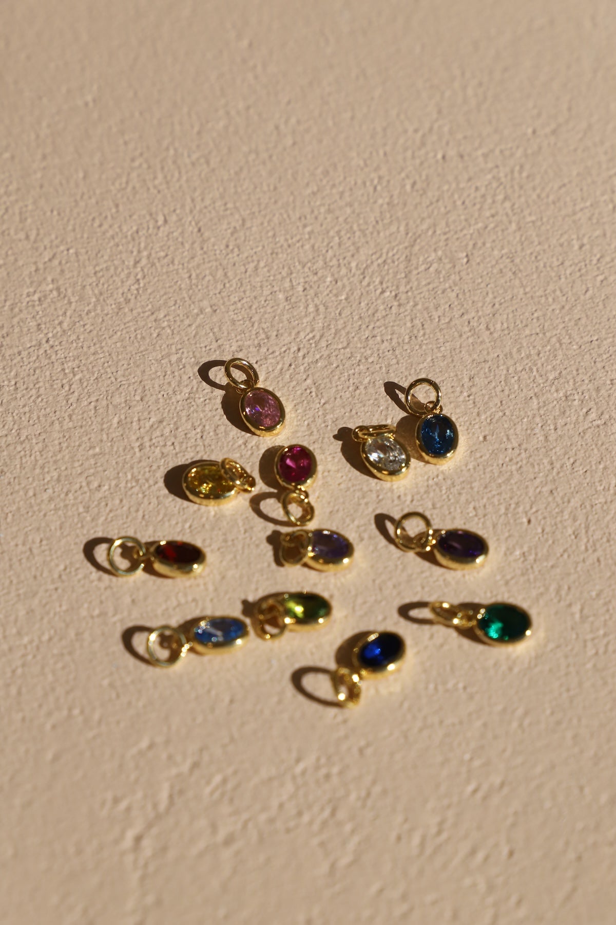  OVAL BIRTHSTONE CHARM