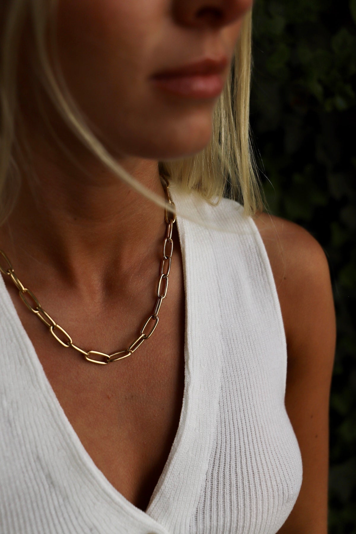  DAVID OVAL CHAIN NECKLACE