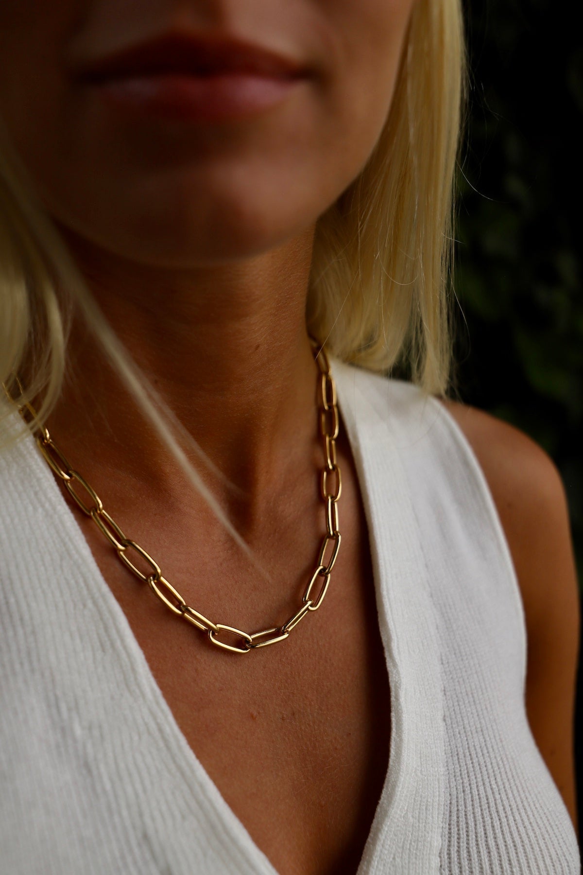  DAVID OVAL CHAIN NECKLACE