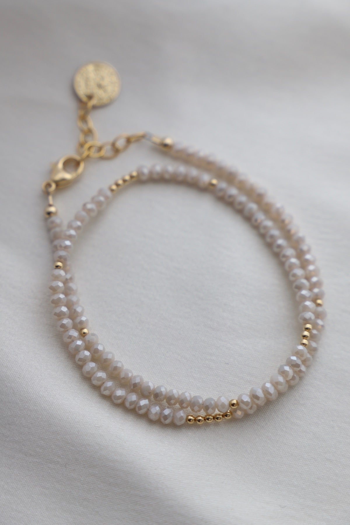  ALABASTER PETITE CRYSTAL DOUBLE WRAP BRACELET