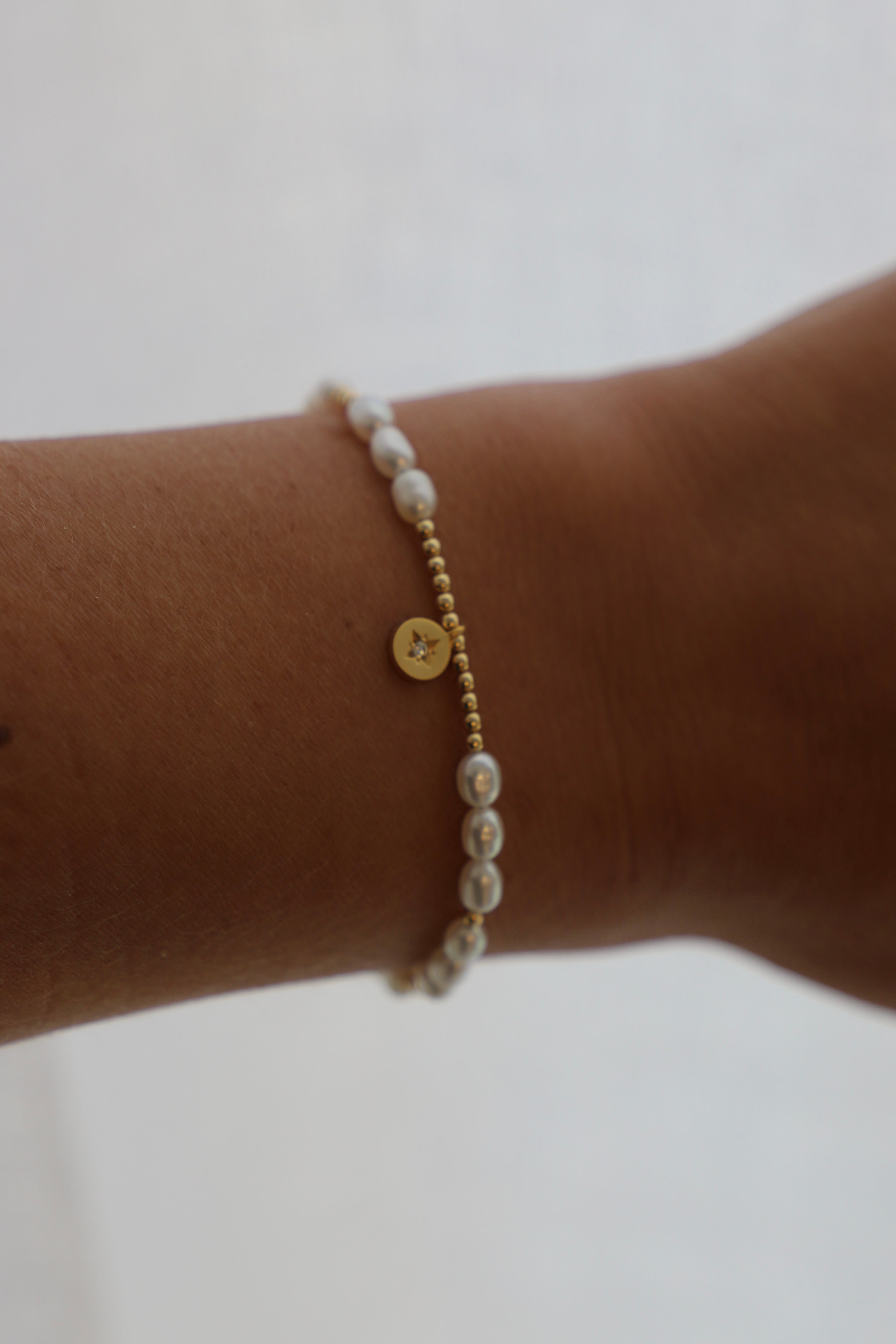  PEARL STAR CHARM BRACELET