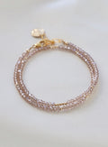  CHAMPAGNE PETITE CRYSTAL DOUBLE WRAP BRACELET