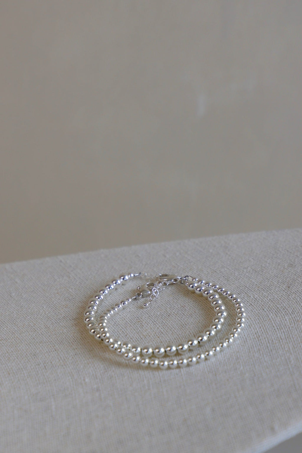  SILVER FILLED BEADED BRACELET