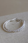  SILVER FILLED BEADED BRACELET