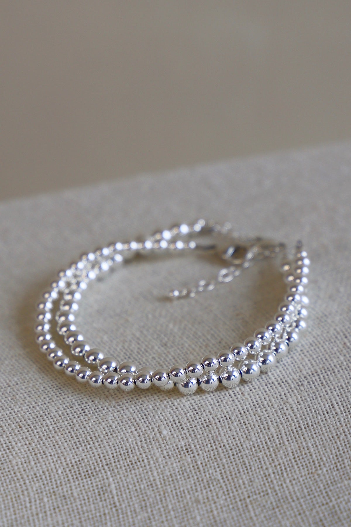  SILVER FILLED BEADED BRACELET