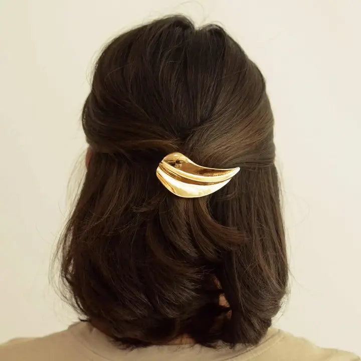  METAL LEAF BARRETTE CLIP