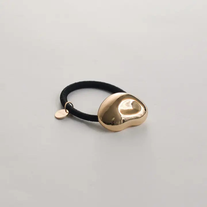  PEBBLE SHAPE METAL HAIR TIE