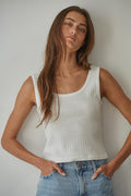  LACE TRIM POINTELLE TANK