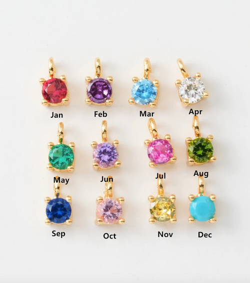 BIRTHSTONE CHARM BRACELET