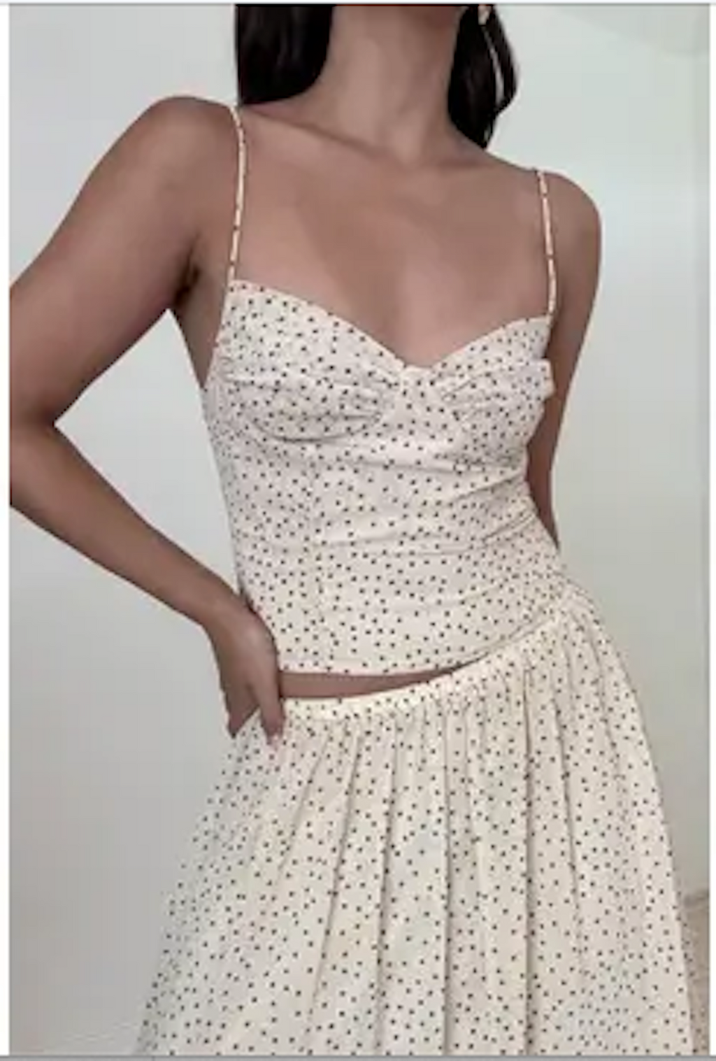  POLKA DOT CHIFFON BUSTIER