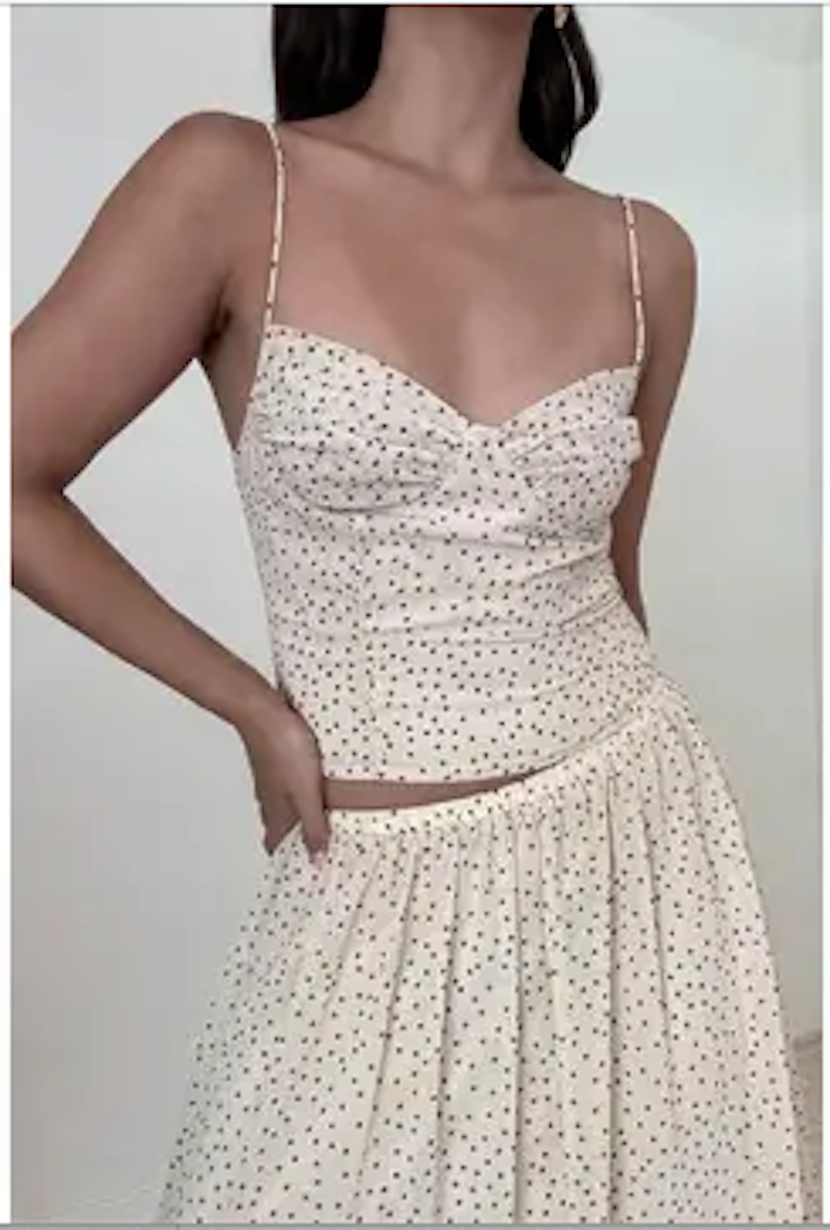  POLKA DOT CHIFFON BUSTIER