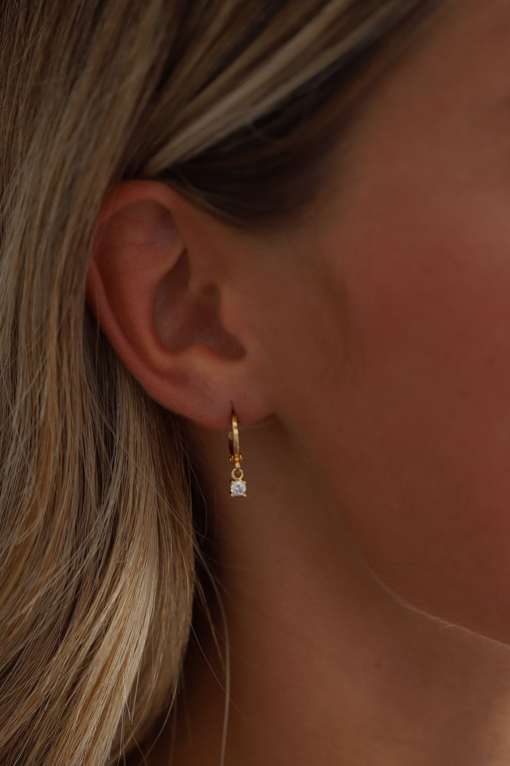  MINIATURE CZ DROP EARRINGS